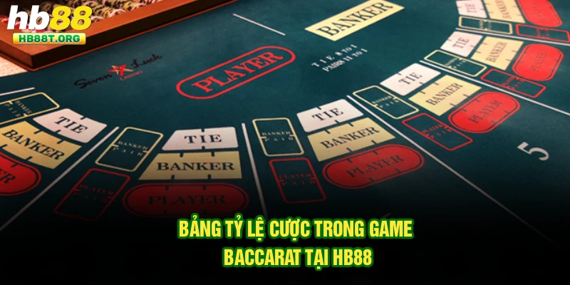 Bảng tỷ lệ cược trong game Baccarat tại Hb88