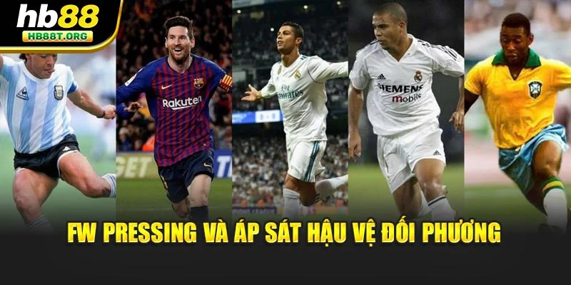 FW pressing và áp sát hậu vệ đối phương